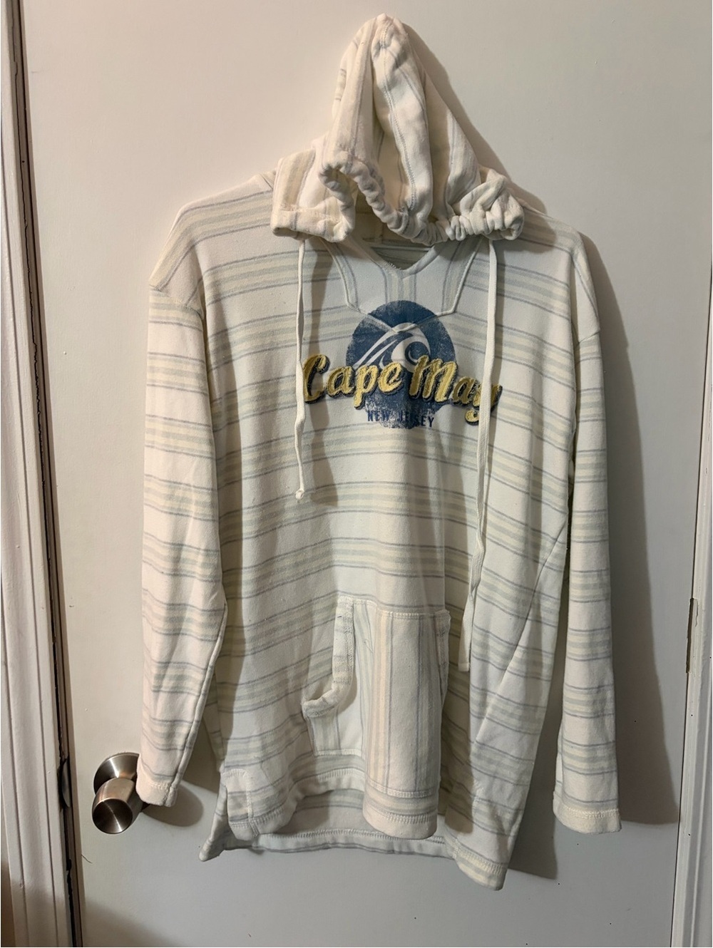 NWOT Women’s Blue 84 Large Cape May Striped White Hoodie Tote16